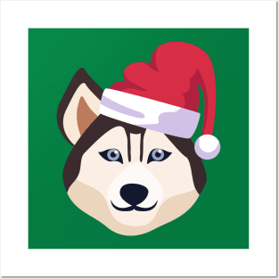 Funny Siberian Husky Dog Christmas 2020 Dog Lover Christmas Posters and Art